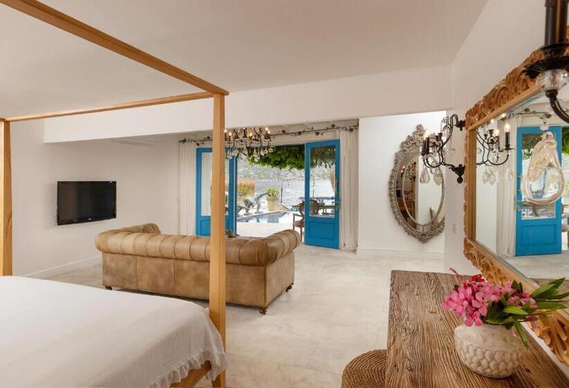 غرفة قياسية مطلّة علي البحر مزوَّدة بشُرفة, Sabrinas Haus   Adults Only