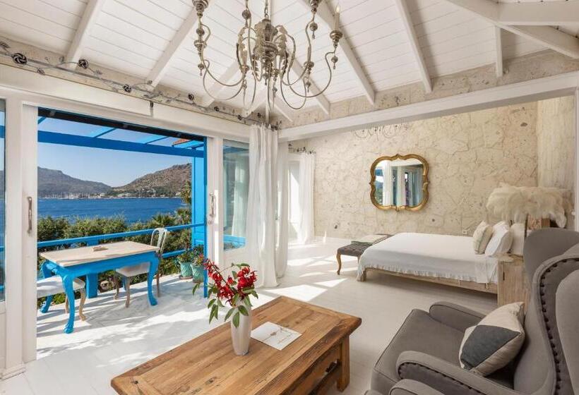 غرفة قياسية مطلّة علي البحر مزوَّدة بشُرفة, Sabrinas Haus   Adults Only