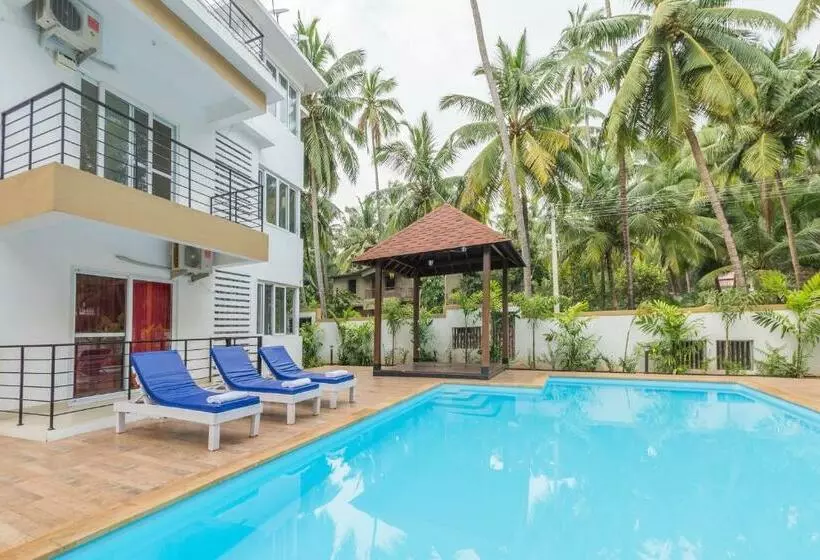 プールの見える１ベッドルームアパートメント, Rainforest Enclave, Arpora   10 Mins To Baga Beach