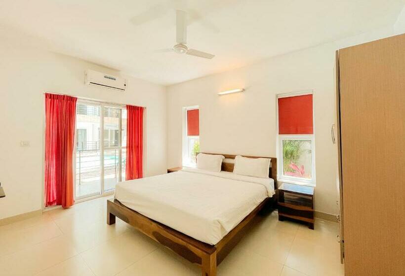 Апартаменты 1 Спальня Вид на Бассейн, Rainforest Enclave, Arpora 10 Mins To Baga Beach