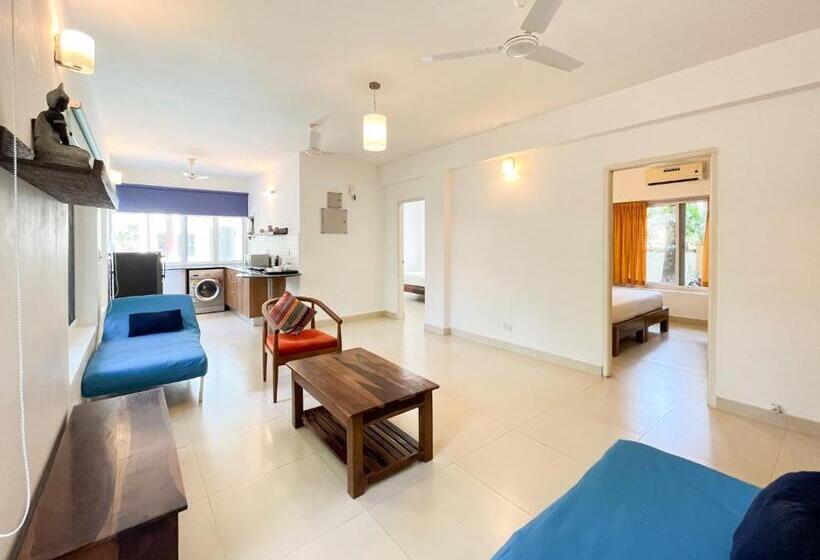 Апартаменты 1 Спальня Вид на Бассейн, Rainforest Enclave, Arpora 10 Mins To Baga Beach