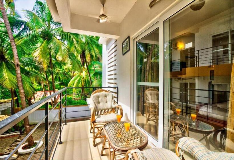 Апартаменты 1 Спальня Вид на Бассейн, Rainforest Enclave, Arpora 10 Mins To Baga Beach