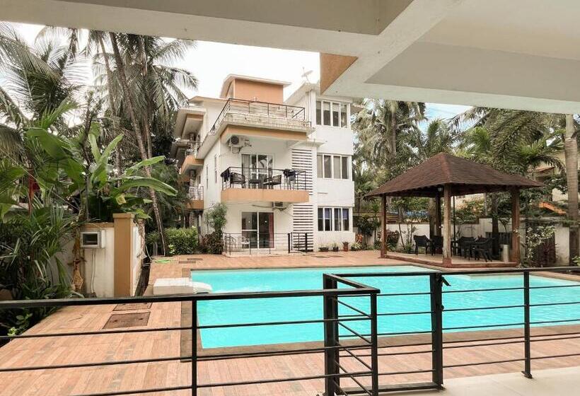 Апартаменты 1 Спальня Вид на Бассейн, Rainforest Enclave, Arpora 10 Mins To Baga Beach