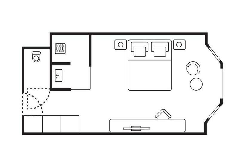 اتاق لوکس با تخت بزرگ, Skopje Marriott