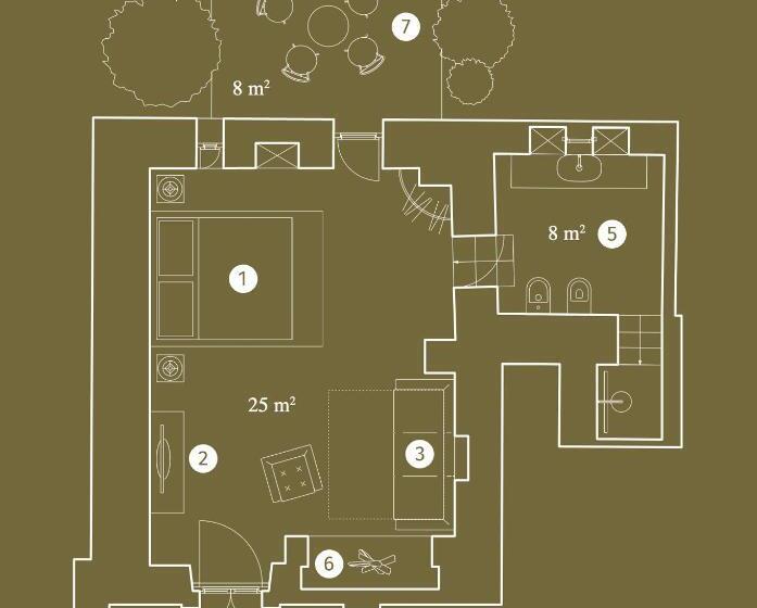 디럭스 룸, Bambarone La Masseria