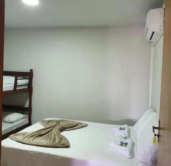 Habitacion Cuadruple Estándar Baño exterior, Pousada Mar E Moto