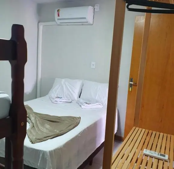 Habitacion Cuadruple Estándar Baño exterior, Pousada Mar E Moto