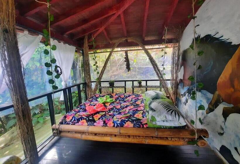 חדר סטנדרט נוף לגינה, Eco Hostal Tierra De Agua Y Fuego