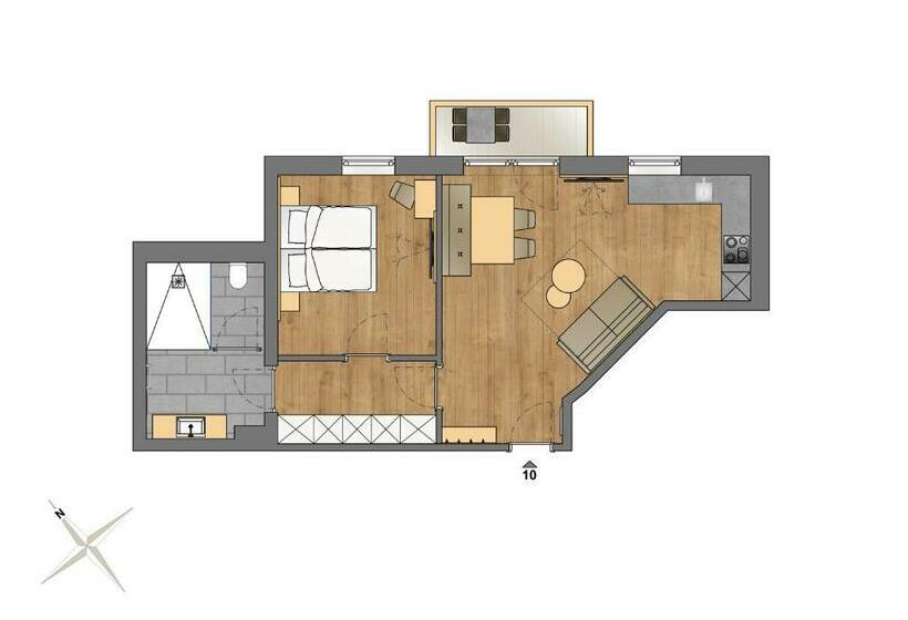 １ベッドルームアパートメント, Apart Hotel Dreisonnenhof