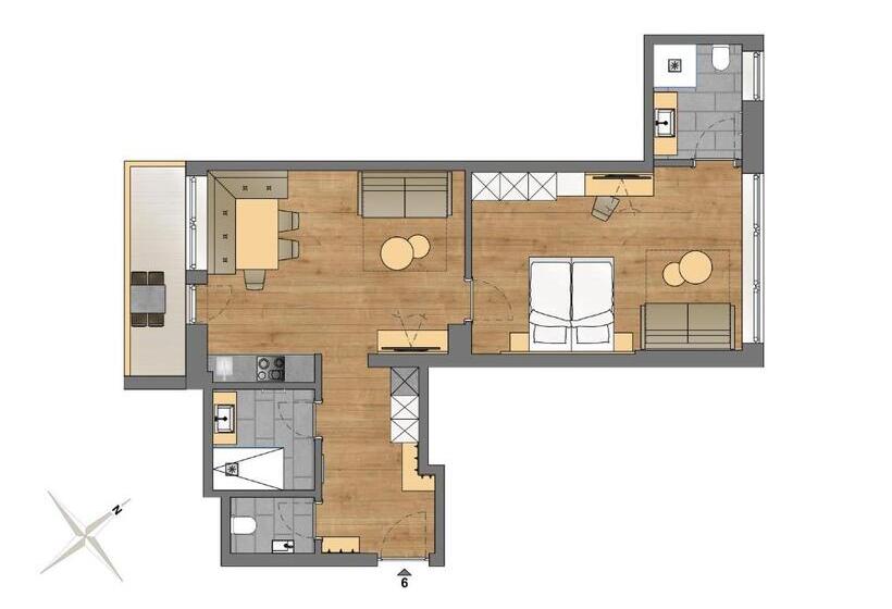 Апартаменты 1 Спальня, Apart Hotel Dreisonnenhof