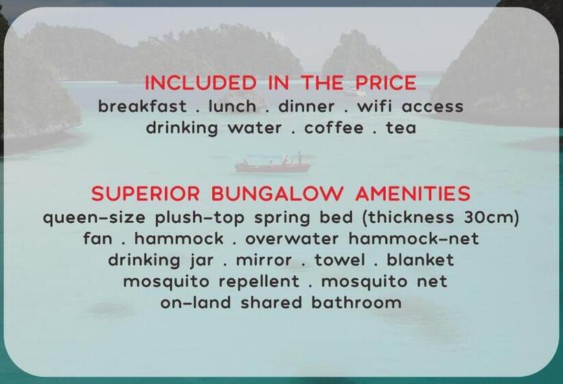 スーペリアーバンガロー, Mansuar Raja Ampat Bungalows