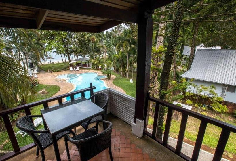 חדר סטנדרט נוף לים עם מרפסת, Baansook Resort Koh Chang