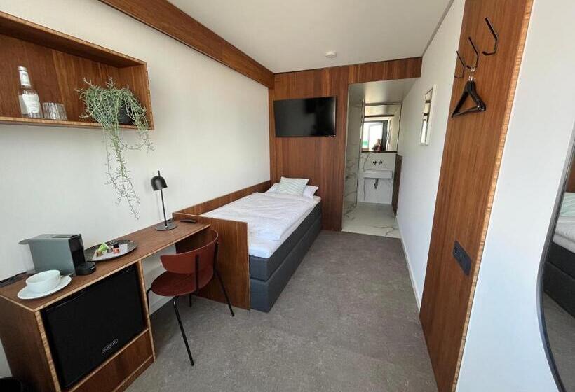 标准单人间, Tin Inn L Hückelhoven Einfach Gut   Das Hotel Aus Hochwertig Ausgebauten überseecontainern