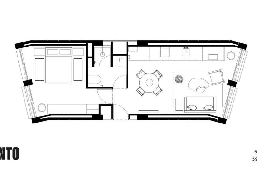 １ベッドルームのデラックスアパートメント, Onto Tonalá Mexico City