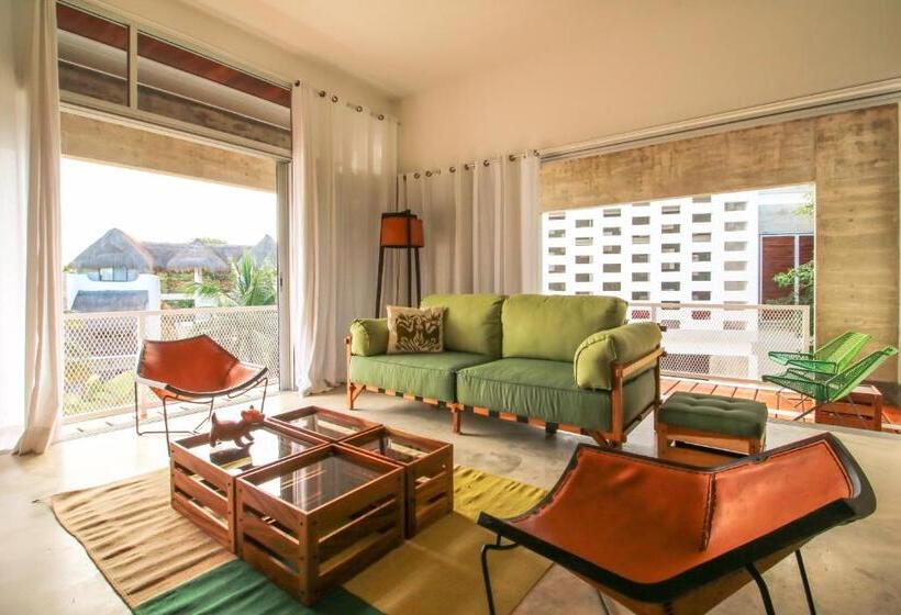 침실 1개 발코니 아파트, Casa De Piedra Tulum