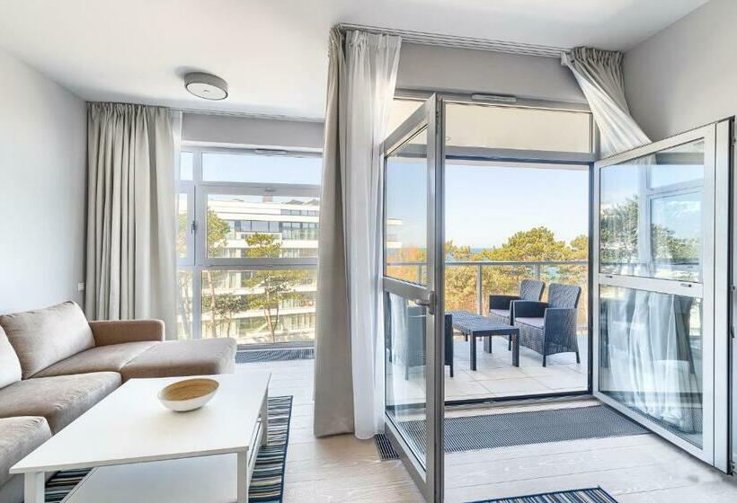 带1个卧室的带海景的公寓, Dune Resort Mielno   A