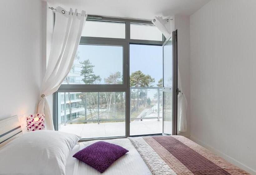 带2个卧室带海景的公寓, Dune Resort Mielno   A