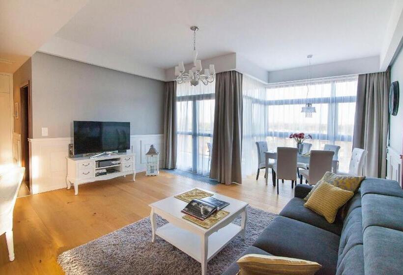 侧面带海景及3个卧室的公寓, Dune Resort Mielno   A