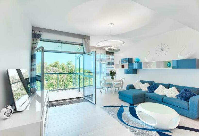 带1个卧室的带海景的公寓, Dune Resort Mielno   A