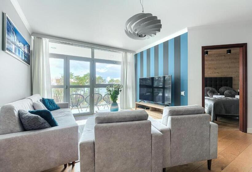 带2个卧室带海景的公寓, Dune Resort Mielno   A