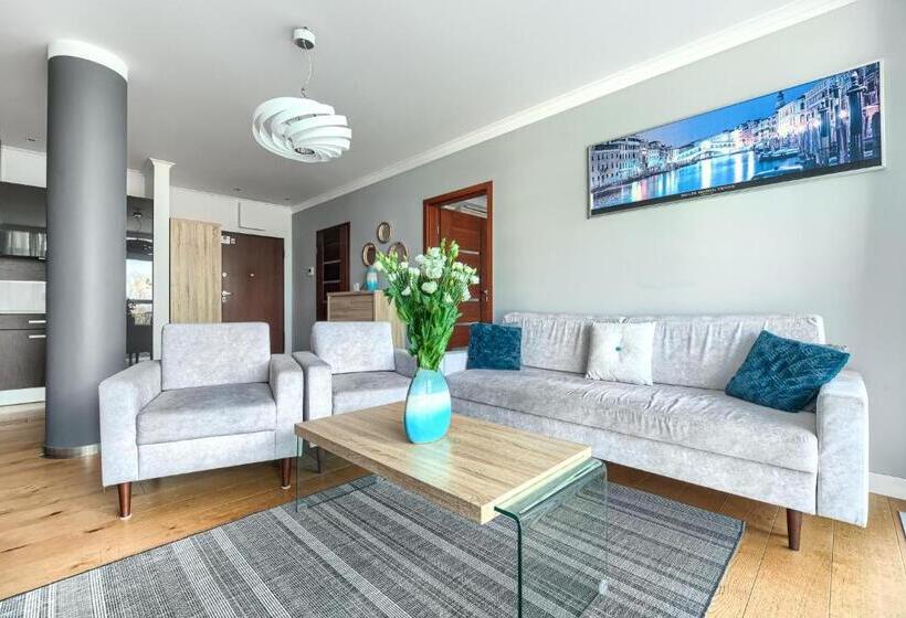 带2个卧室带海景的公寓, Dune Resort Mielno   A