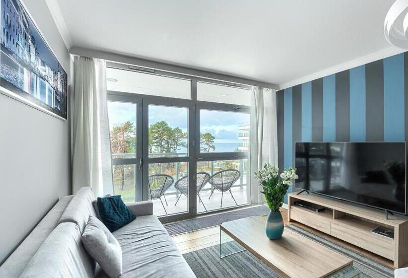 带2个卧室带海景的公寓, Dune Resort Mielno   A