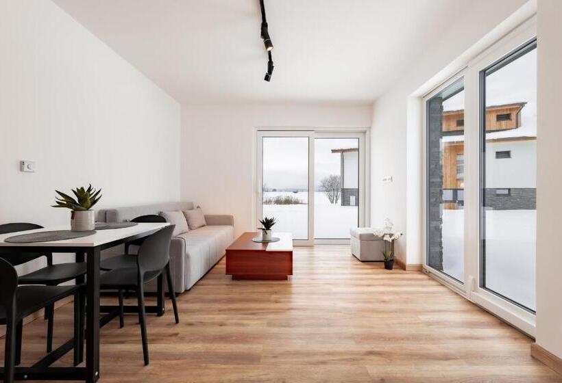 带1个卧室带花园景观的公寓, Resort Malé Lipno