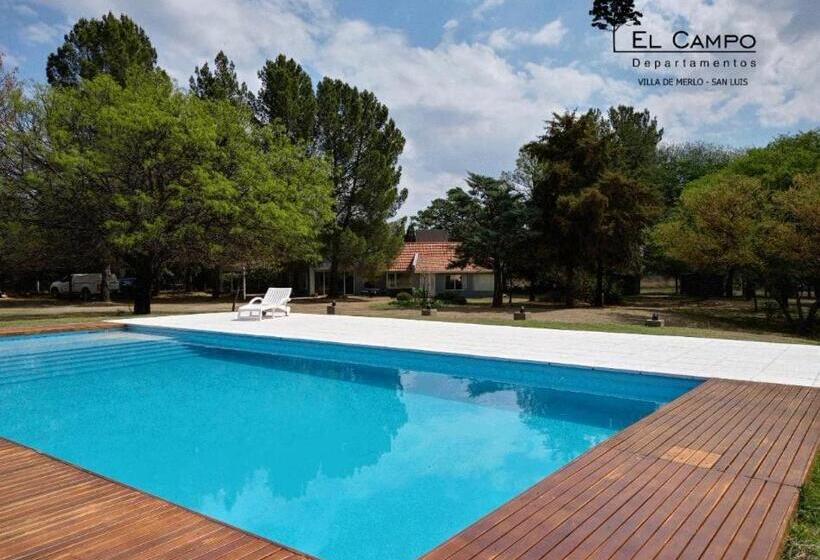 Апартаменты 1 Спальня Вид на Бассейн, El Campo Departamentos