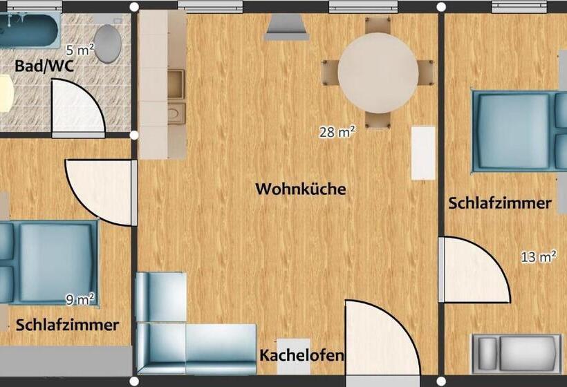 Апартаменты 2 Спальни, Adlerhorst