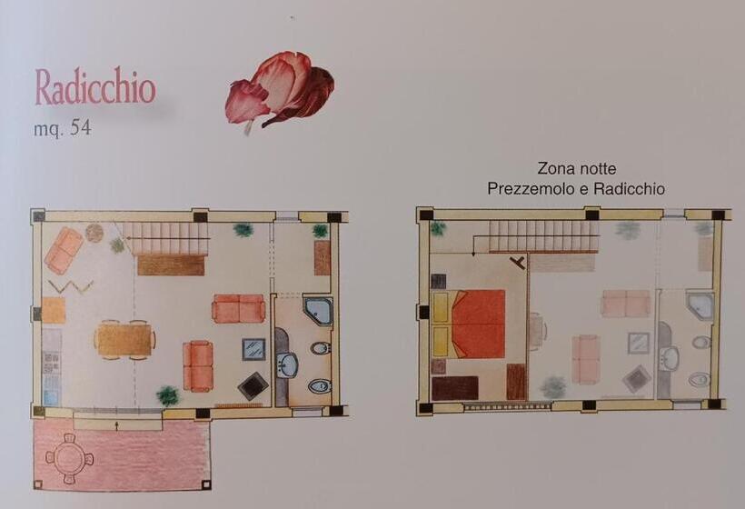 Апартаменты Дюплекс 1 Спальня, Agriturismo La Burraia Vicino A San Gimignano