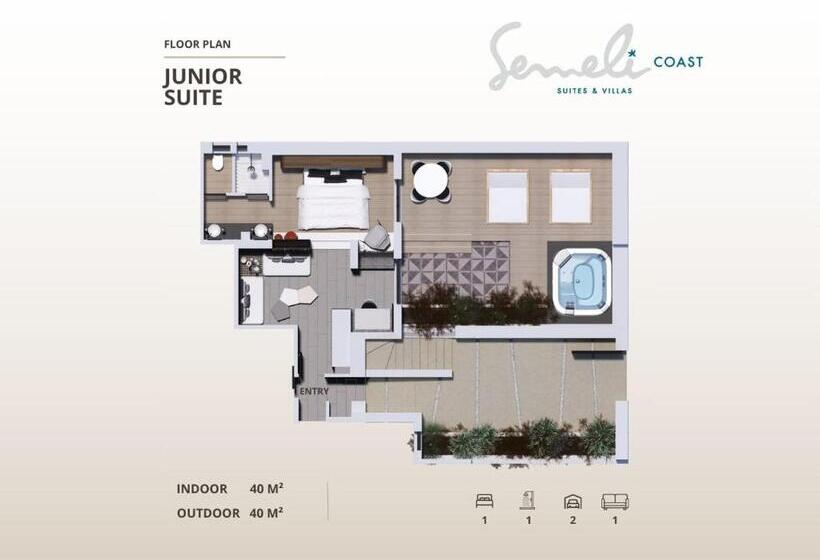 سوییت جونیور, Semeli Coast Mykonos, Curio Collection By Hilton