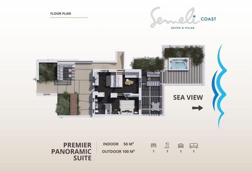סוויטת פרמיום, Semeli Coast Mykonos, Curio Collection By Hilton