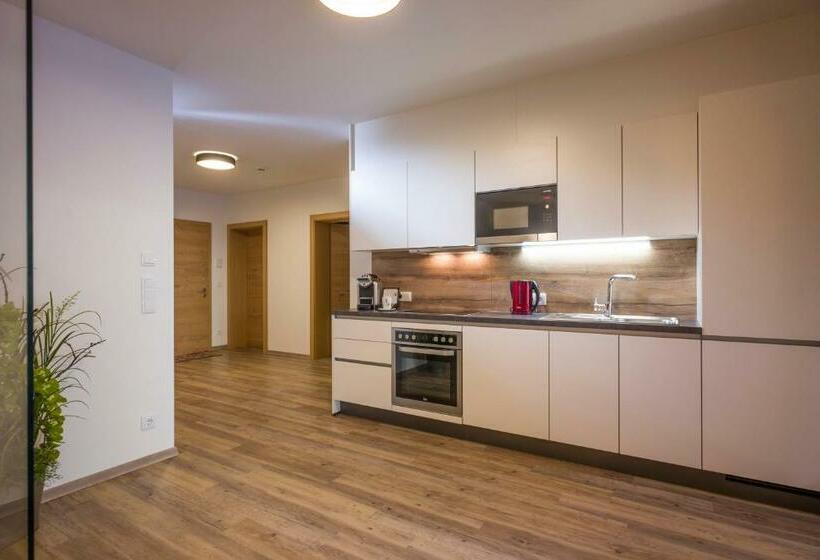 דירה בת חדר שינה 1 עם מרפסת, Aparthotel Alptirol