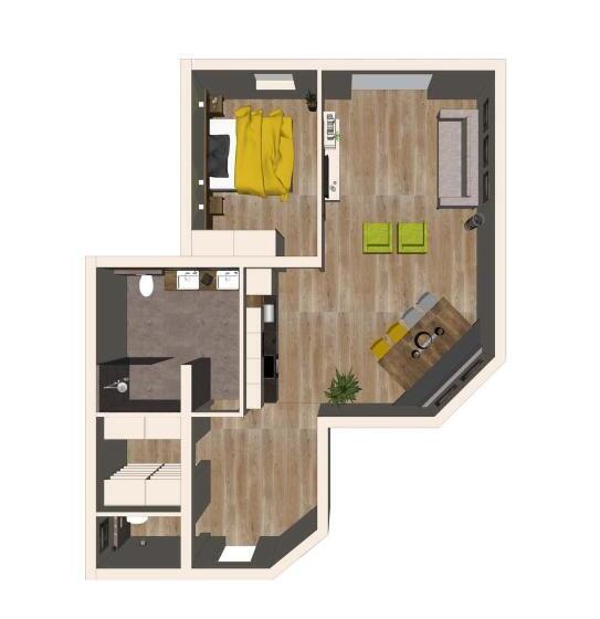 דירה בת חדר שינה 1 עם מרפסת, Aparthotel Alptirol