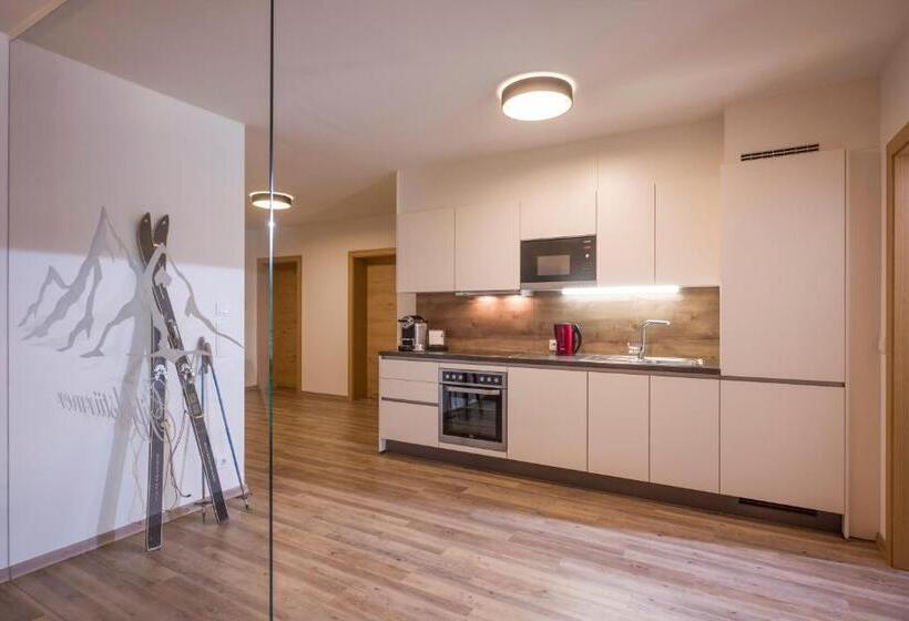 דירה בת חדר שינה 1 עם מרפסת, Aparthotel Alptirol