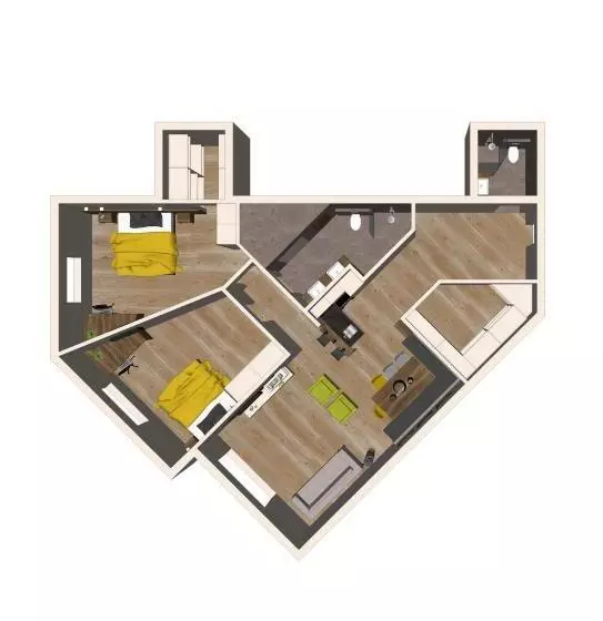 2ベッドルームデラックスアパートメント, Aparthotel Alptirol