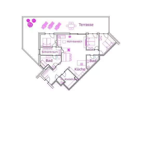 1ベッドルームペントハウスアパート, Aparthotel Alptirol
