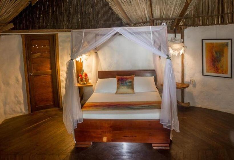 חדר סטנדרט נוף לים עם מרפסת, Sublime Ecohotel   Tayrona Palomino