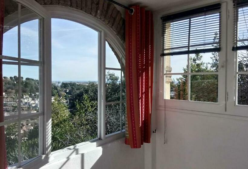 غرفة قياسية إطلالة جانبية علي البحر, Chambres D'hôtes Les Terrasses Du Soleil