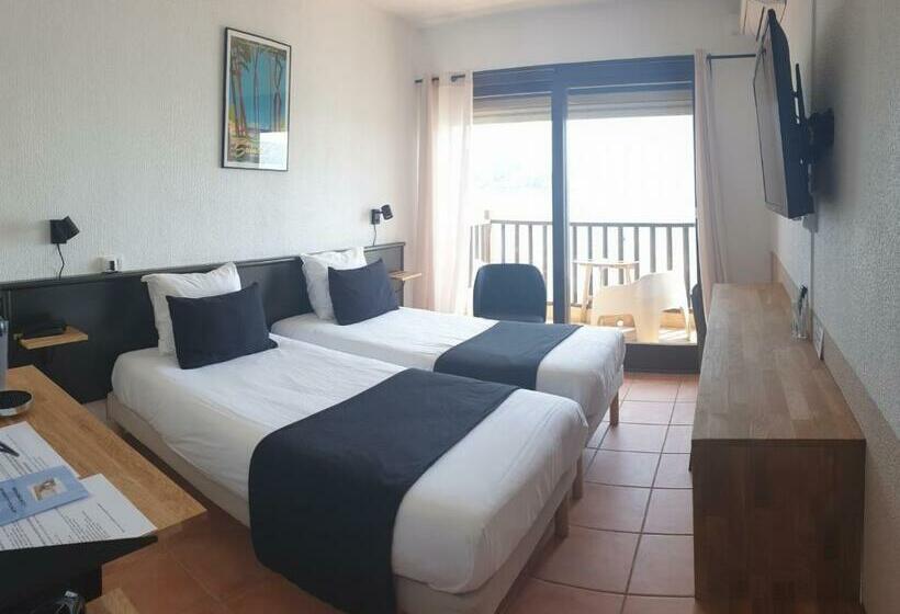 オーシャンビュースタンダードルームバルコニー付き, Hôtel Chanteplage