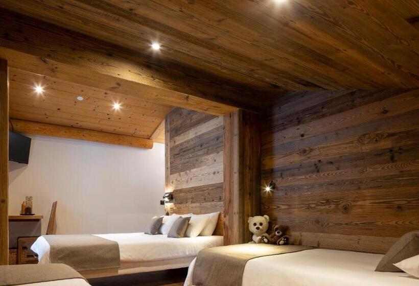 غرفة قياسية رباعية, Hôtel Et Spa Le Vermont