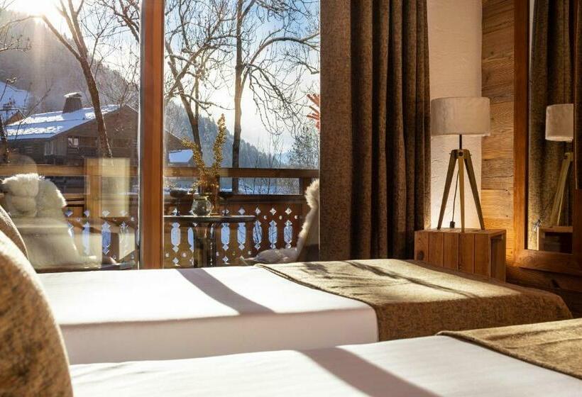 غرفة قياسية مزوَّدة بشُرفة, Hôtel Et Spa Le Vermont