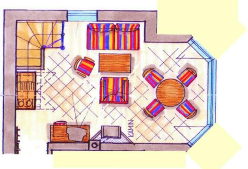 Апартаменты 1 Спальня с Террасой, Buchenpark
