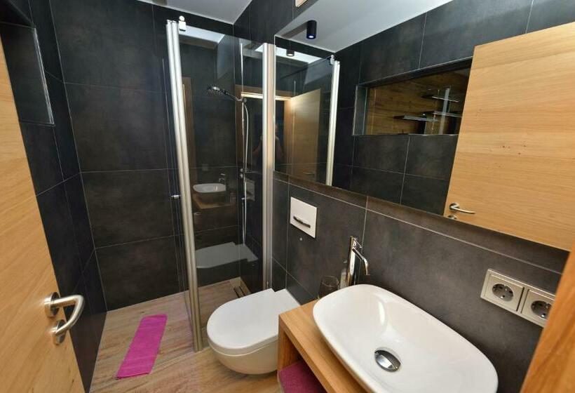 발코니 스탠다드 싱글 룸, Pension Waldkristall