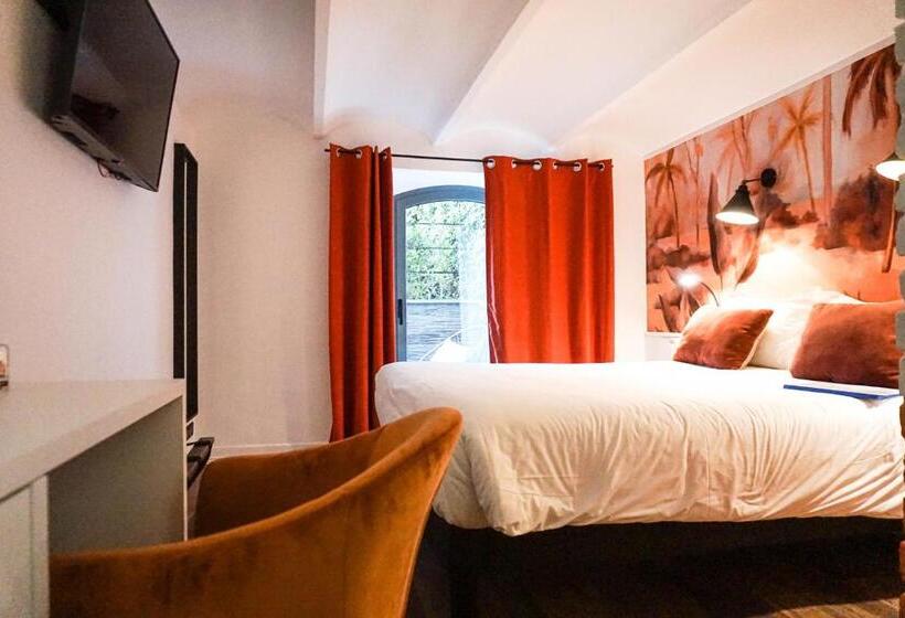 חדר דלוקס עם מרפסת טרסה, Villa Pruly Hotel Cannes Centre