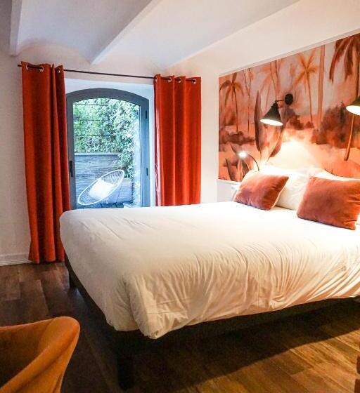 Quarto Deluxe com Terraço, Villa Pruly Hotel Cannes Centre