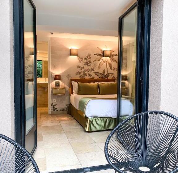 חדר דלוקס עם מרפסת טרסה, Villa Pruly Hotel Cannes Centre