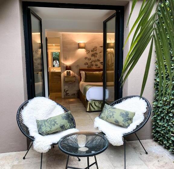 חדר דלוקס עם מרפסת טרסה, Villa Pruly Hotel Cannes Centre