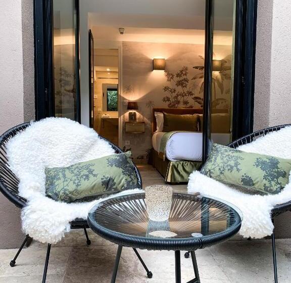 חדר דלוקס עם מרפסת טרסה, Villa Pruly Hotel Cannes Centre