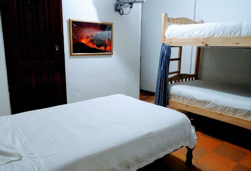 共用房间的床, Erupcion Art Hotel & Hostel